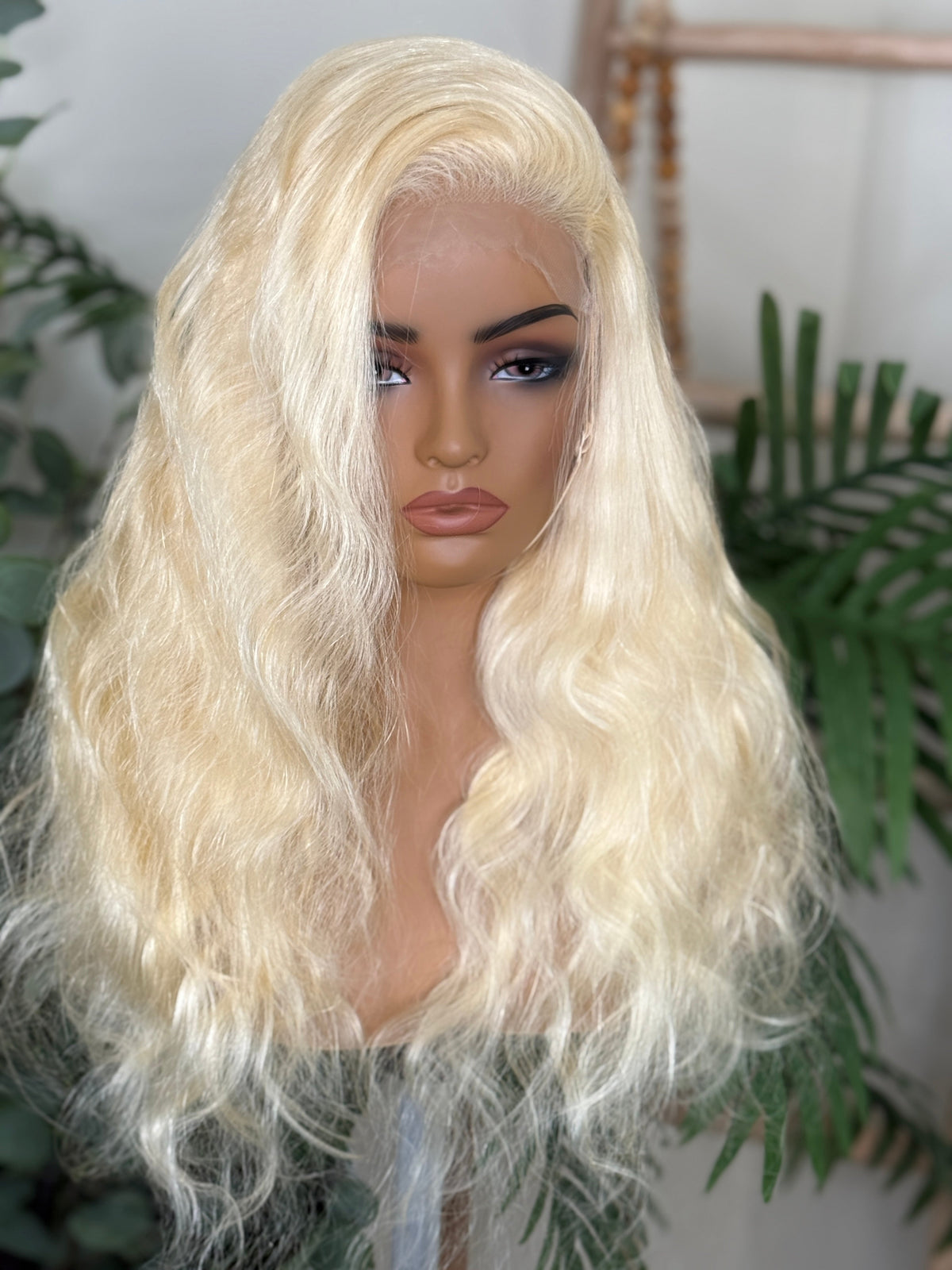 Blond Virgin human hair wig - straight
