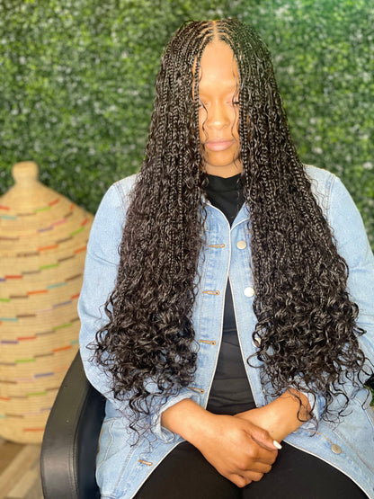 Deep wave human hair bulk for braids styling.