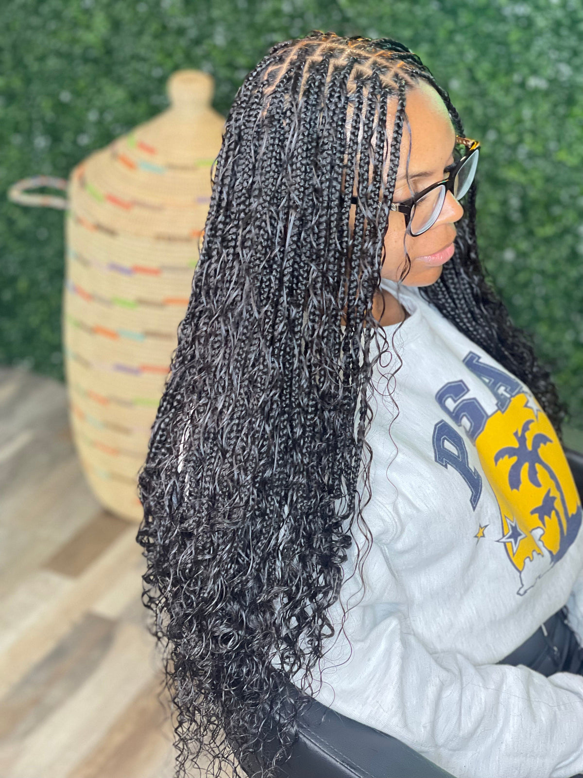 Deep wave human hair bulk for braids styling.