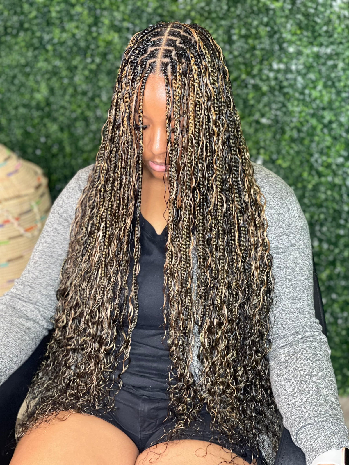 Deep wave human hair bulk for braids styling.