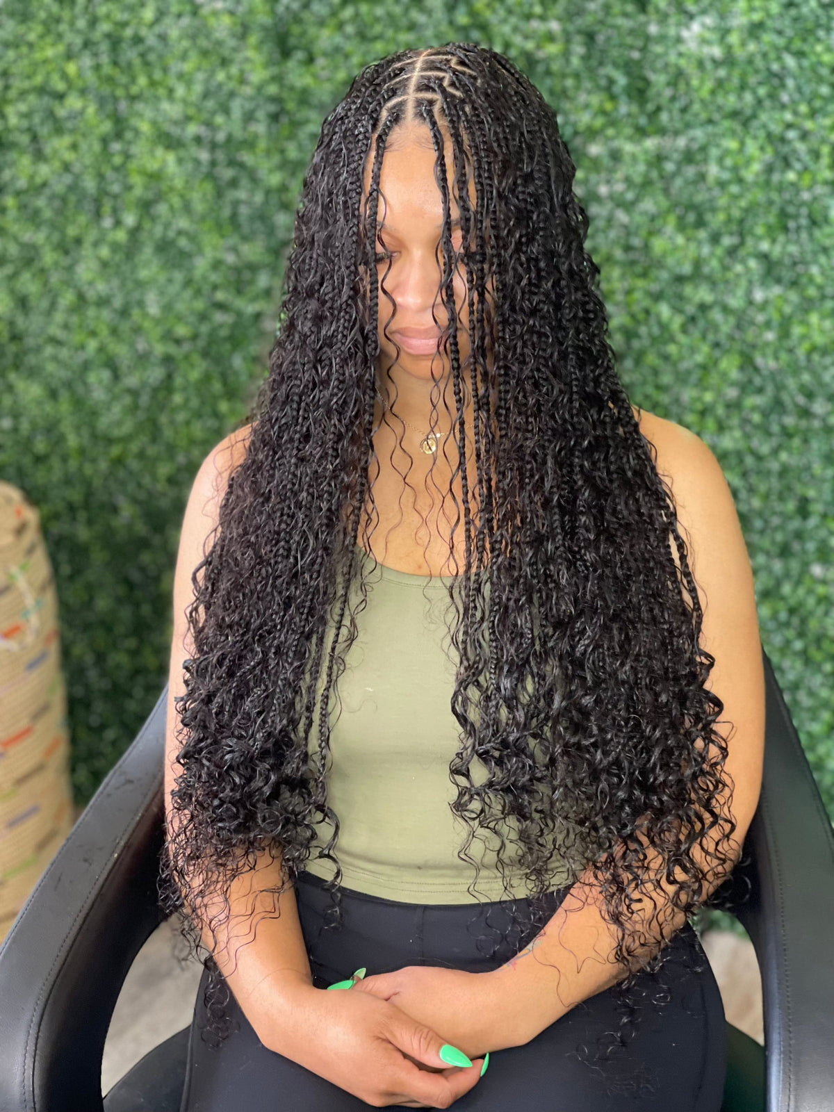 Deep wave human hair bulk for braids styling.