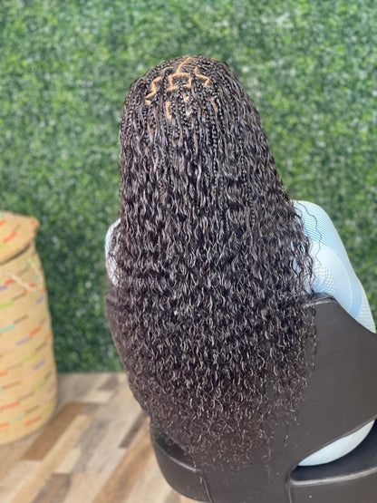 Deep wave human hair bulk for braids styling.