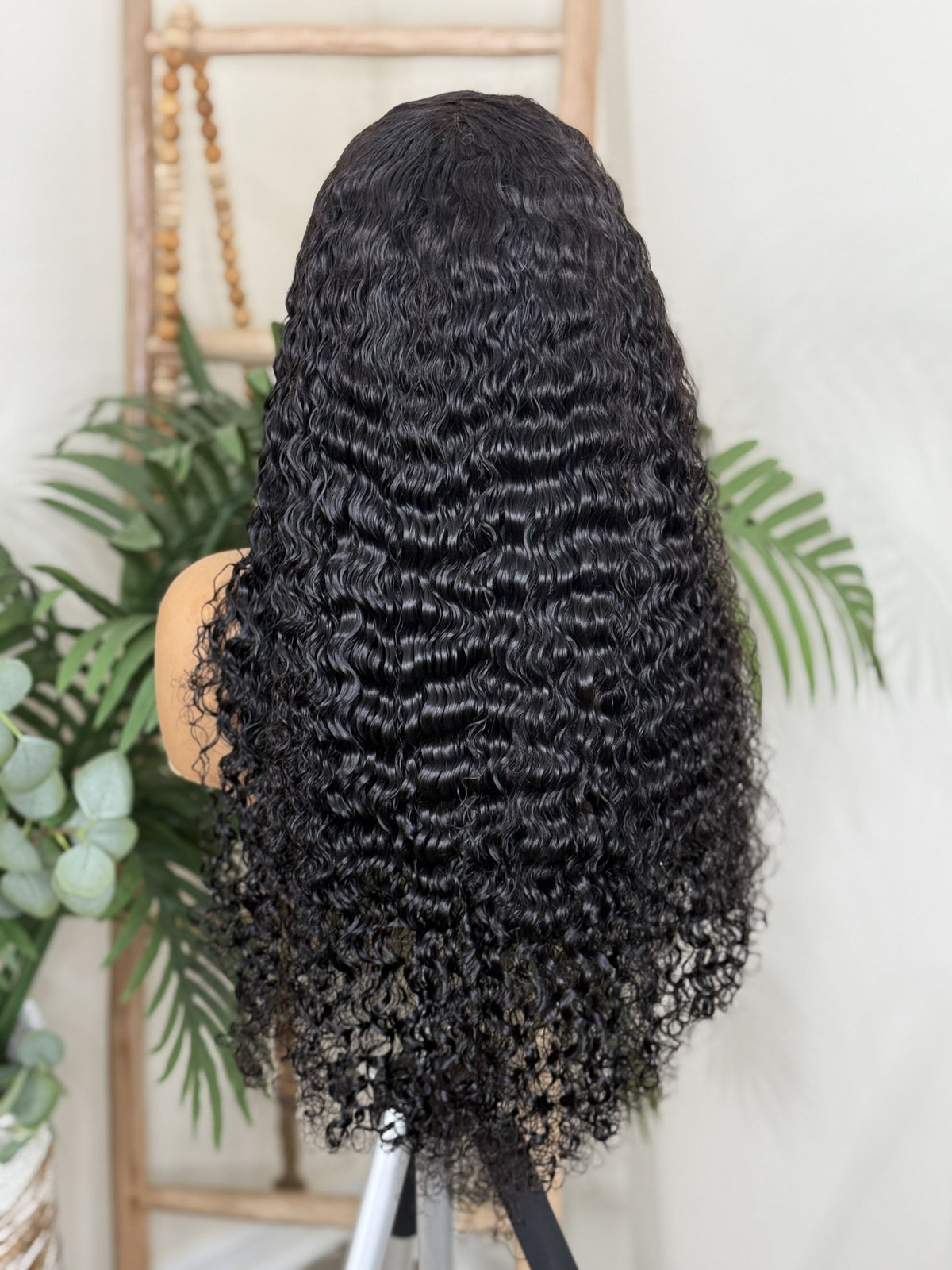 Burmese curly virgin human hair wig.