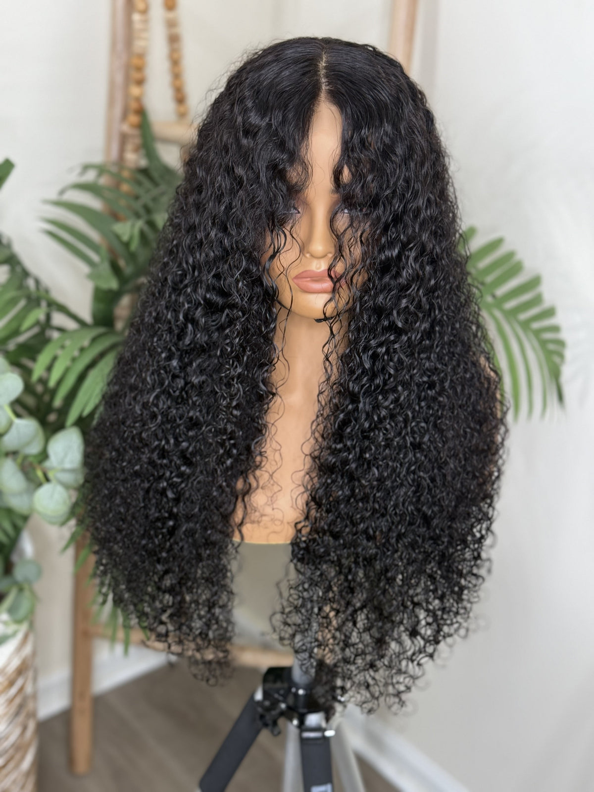 Burmese curly virgin human hair wig.