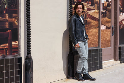 CALTO - J2190 - 2.6 Inches Taller (Black/Black Sole) - Chukka Boots
