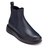 CALTO - J24812 - 3 Inches Taller (Ultramarine Blue) - Lightweight Pebble Nappa Chelsea Zipper Boots