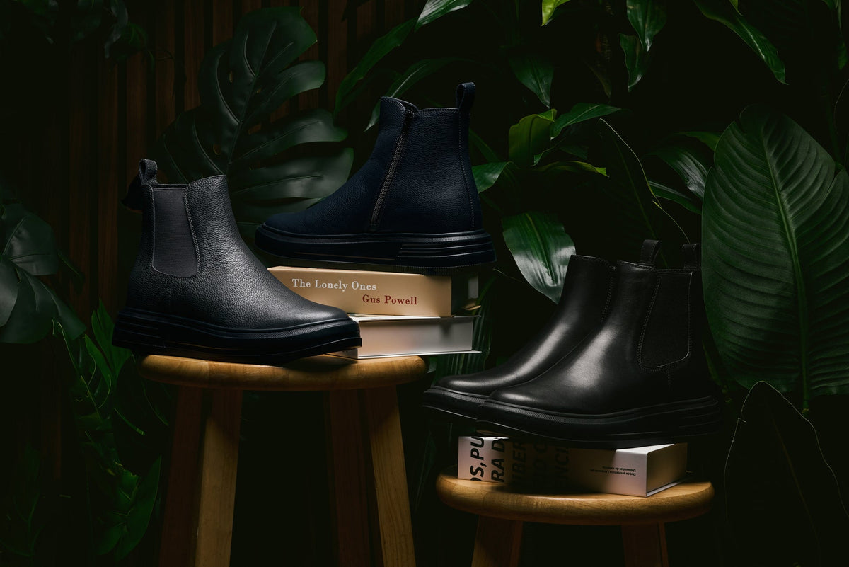 CALTO - J24812 - 3 Inches Taller (Ultramarine Blue) - Lightweight Pebble Nappa Chelsea Zipper Boots