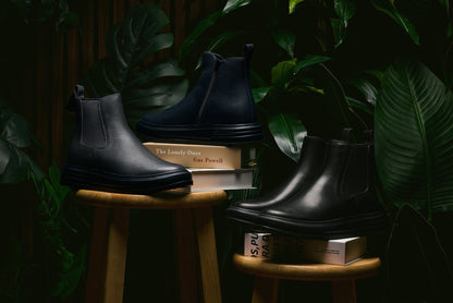 CALTO - J24812 - 3 Inches Taller (Ultramarine Blue) - Lightweight Pebble Nappa Chelsea Zipper Boots