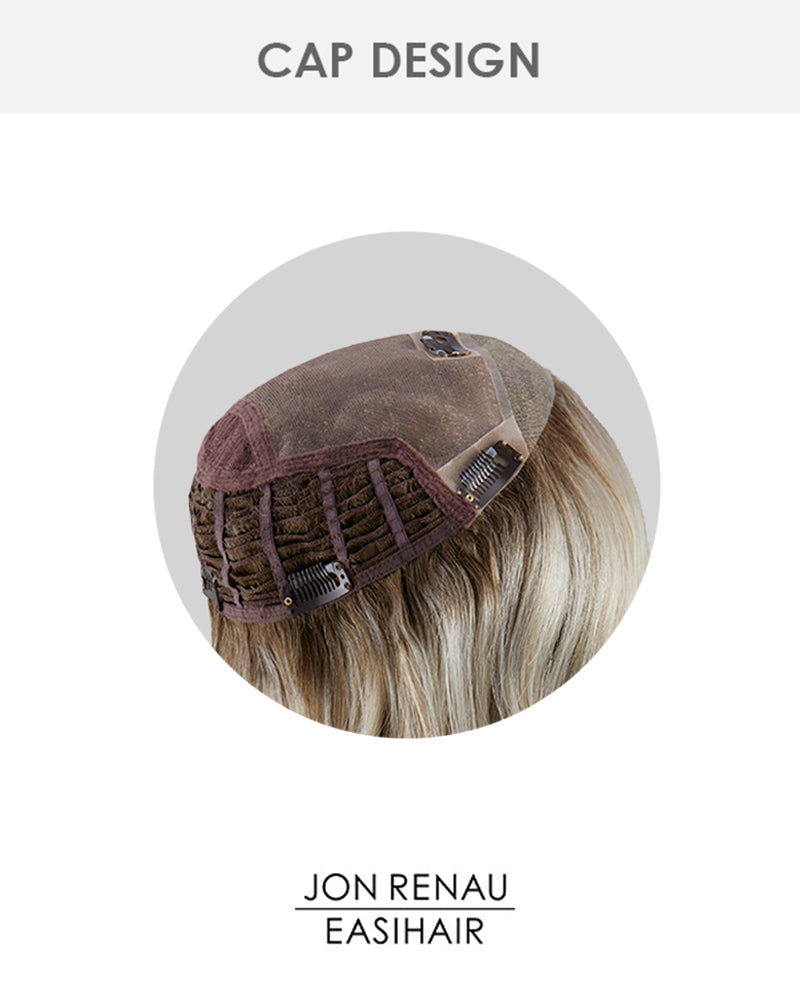 Top Smart Wavy 18 inch | Lace Front & Monofilament Synthetic Hair Topper by Jon Renau