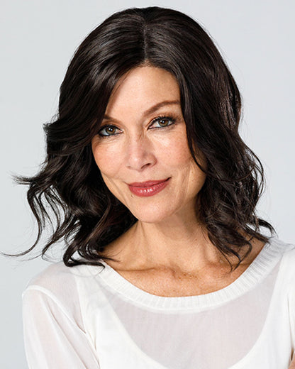 Top Coverage Wavy 12 inch | Lace Front & Monofilament Synthetic Hair Topper by Jon Renau