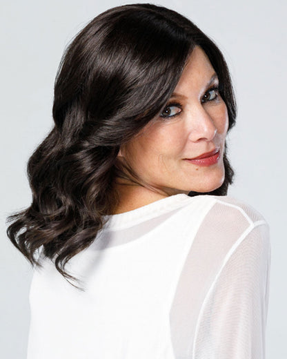 Top Coverage Wavy 12 inch | Lace Front & Monofilament Synthetic Hair Topper by Jon Renau