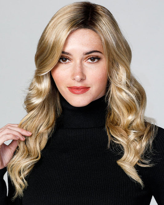 Top Coverage Wavy 18 inch | Lace Front & Monofilament Synthetic Hair Topper by Jon Renau