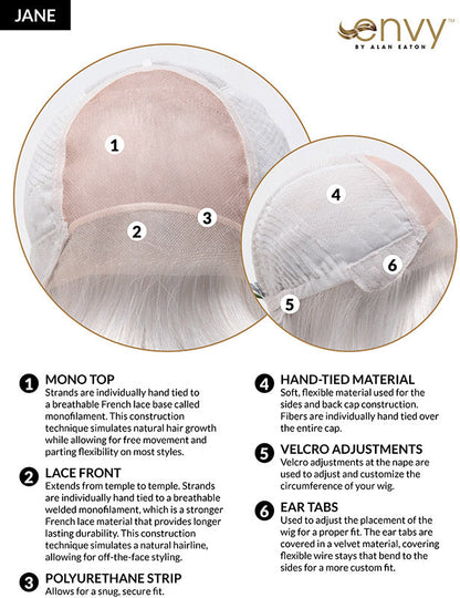 Jane (Exclusive) | Lace Front & Monofilament Synthetic Wig by Envy