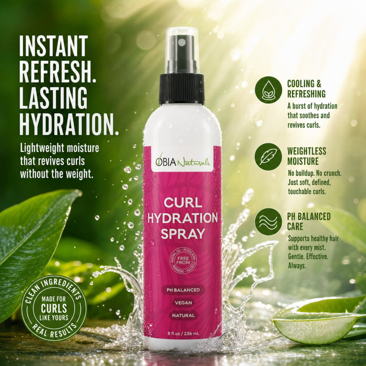 Curl Hydration Spray — Curl Refresher Spray for Curly Hair