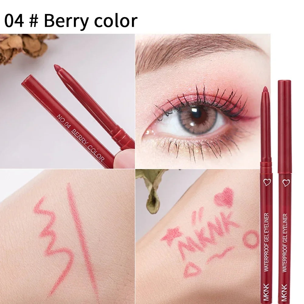 Waterproof Eyeliner Pen White Black Brown Long Lasting Quick-drying Pencil Not Blooming Liquid Eyeliner Gel Eyes Makeup Cosmetic