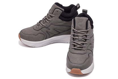 CALTO - S25425 - 3.6 Inches Taller (Grey) - Lightweight Work Style Casual Sneak-Boot