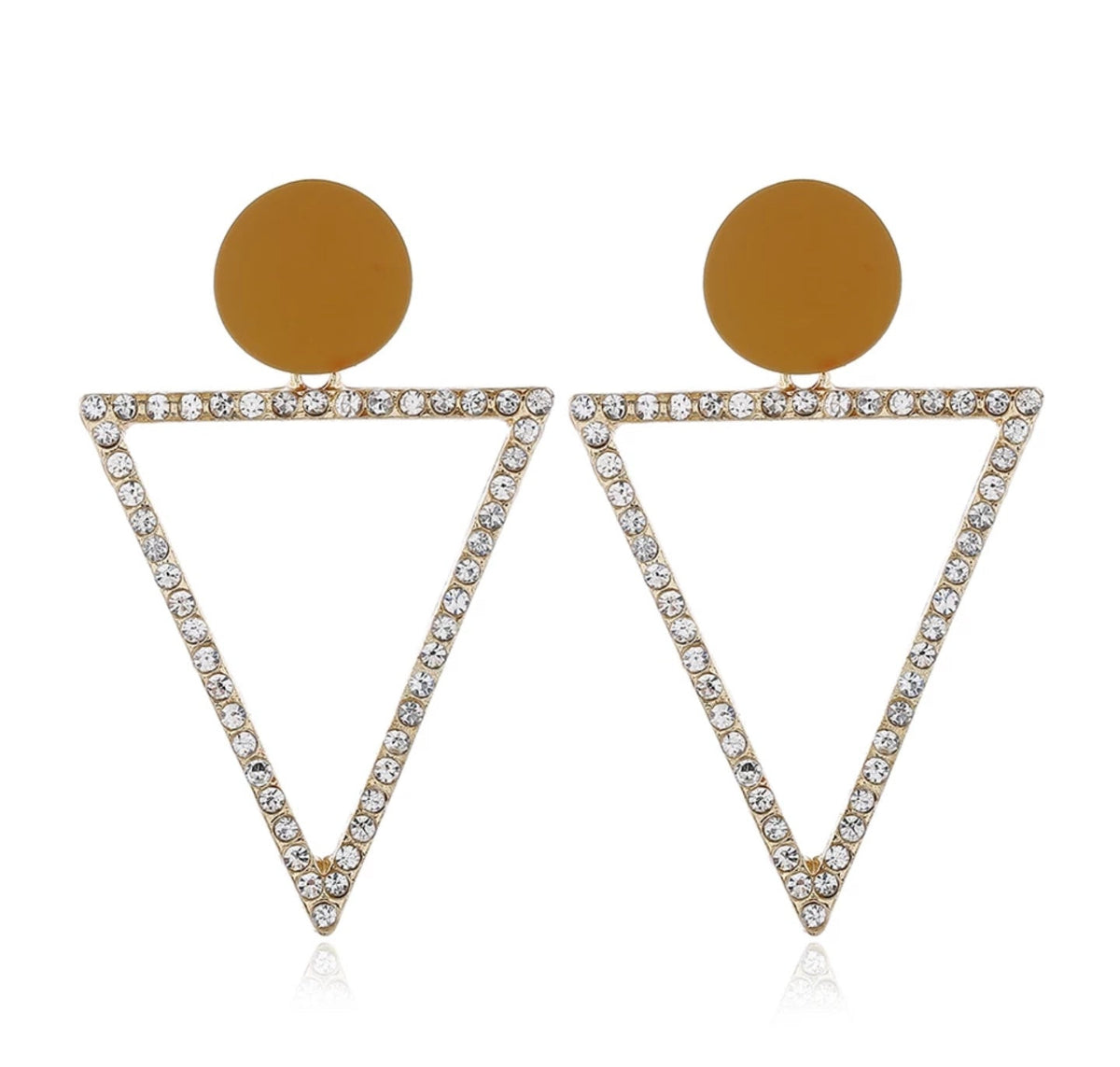 Gold Triangle Earrings