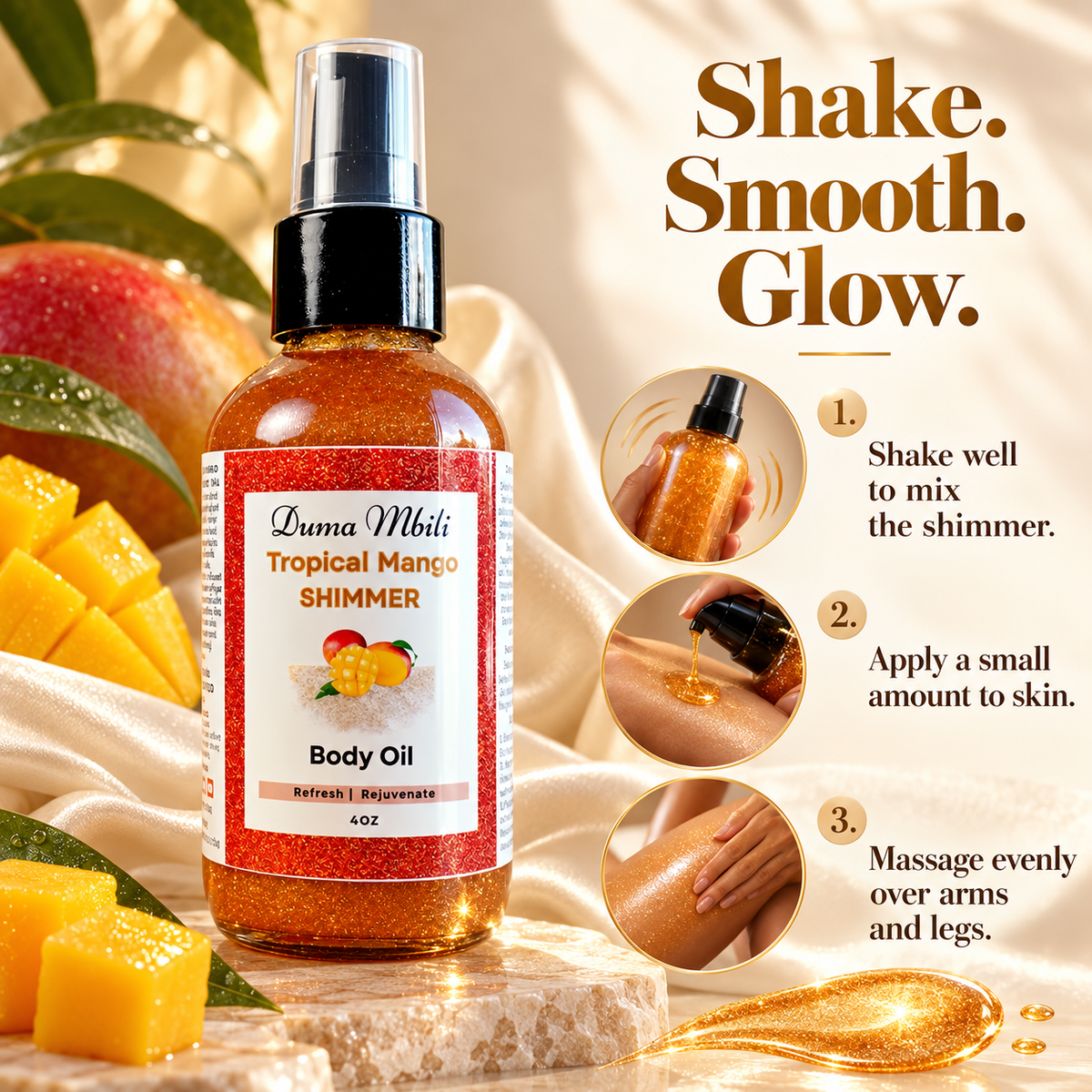 Tropical Mango Shimmer Body Oil