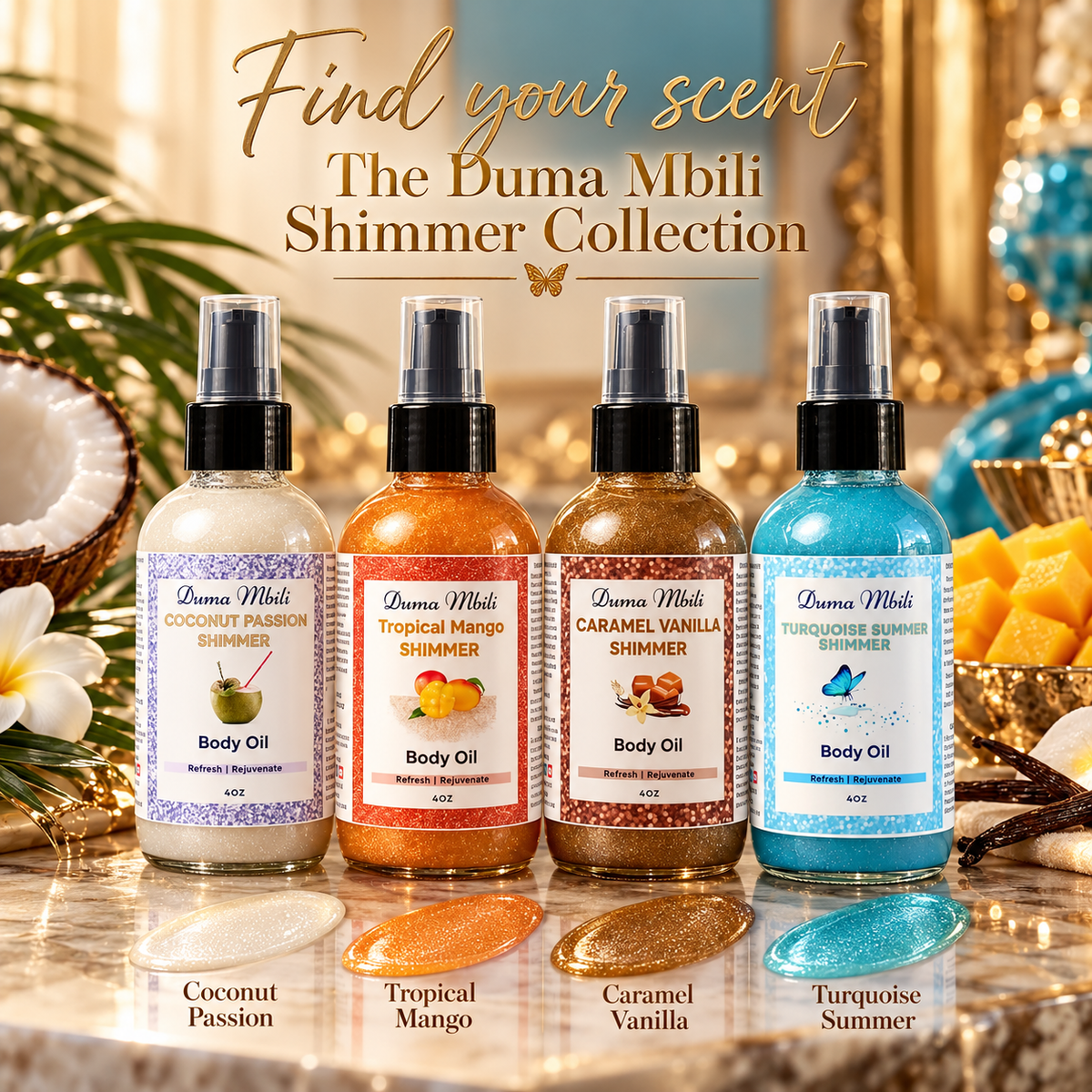 Turquoise Summer Shimmer Body Oil