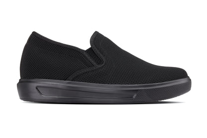 CALTO - X2780 - 2.8 Inches Taller (Black/Black Sole) - Lightweight Sneaker Loafers