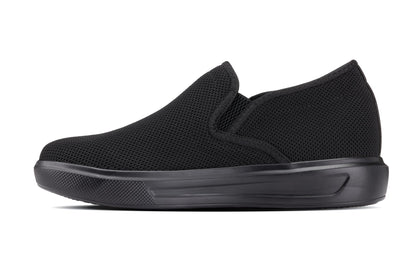 CALTO - X2780 - 2.8 Inches Taller (Black/Black Sole) - Lightweight Sneaker Loafers