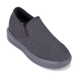 CALTO - X2783 - 2.8 Inches Taller (Charcoal/Grey Sole) - Lightweight Sneaker Loafers