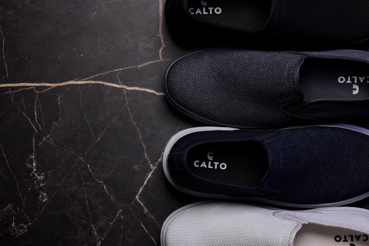 CALTO - X2780 - 2.8 Inches Taller (Black/Black Sole) - Lightweight Sneaker Loafers