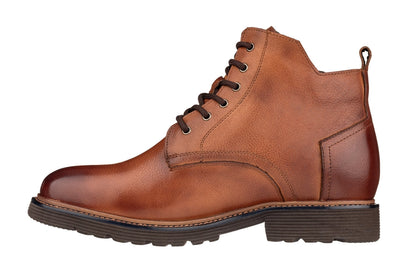CALTO - Y42072 - 2.8 Inches Taller (Brown) - Dressy Casual Boots