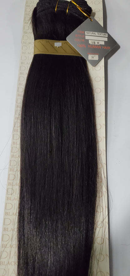 Remi human hair weave tangle-free; straight sew-in weft; natural texture image 2