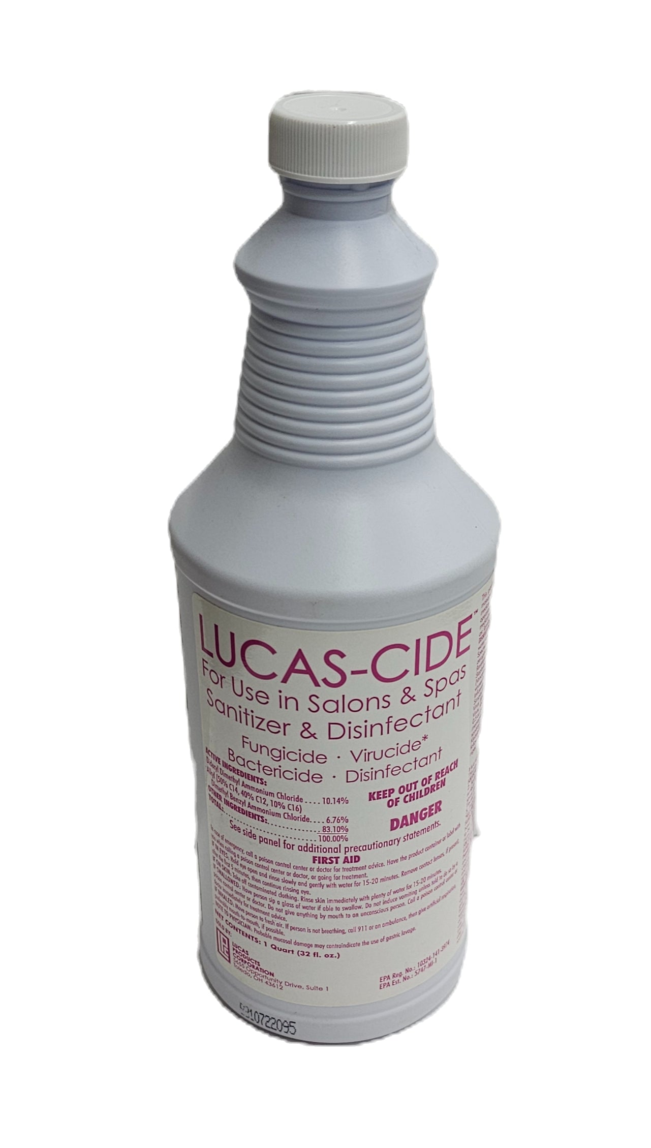 Lucas-Cide sanitizer and desinfectant; for salons and spas; 32fl.oz image 1