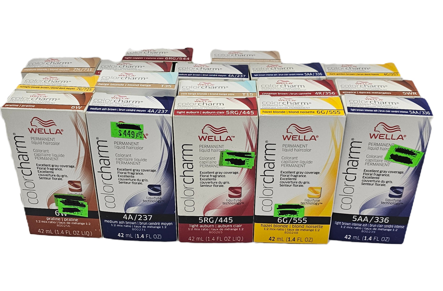 Lot of  96 packs Wella color charm permanent liquid hair color; 1.42fl.oz image 2