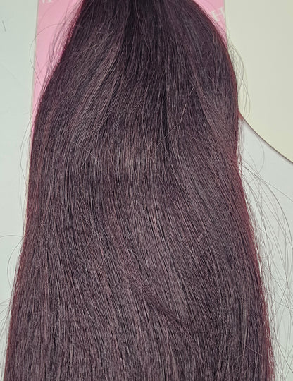 Tangle-free human hair silky straight bulk for braiding. image 4
