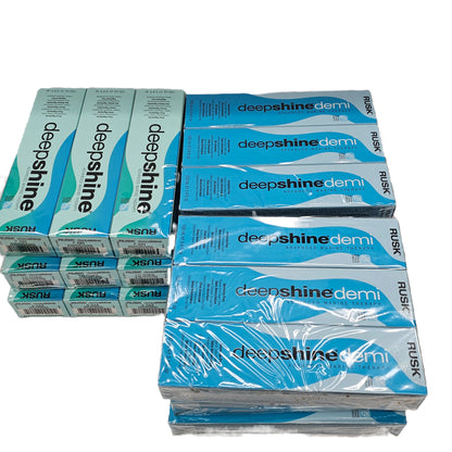 Lot of 132 pcs; Rusk deepshine demi hair color; advanced marine therapy;3.4fl.oz image 0