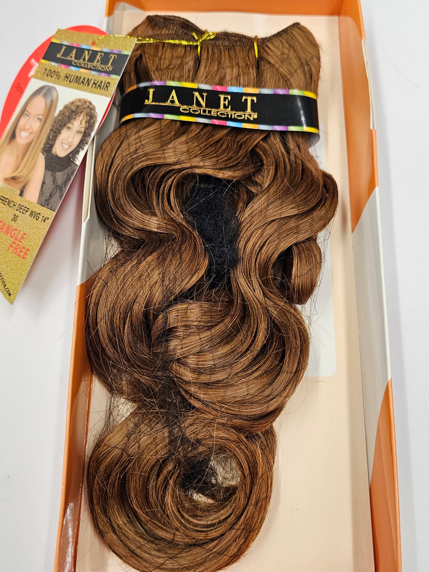 Curly human hair weave tangle-free for sew-in; french deep; wefts. image 1