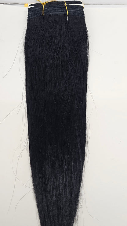 Set of 24 packs of human hair yaki weave; straight weft for sew-in image 2