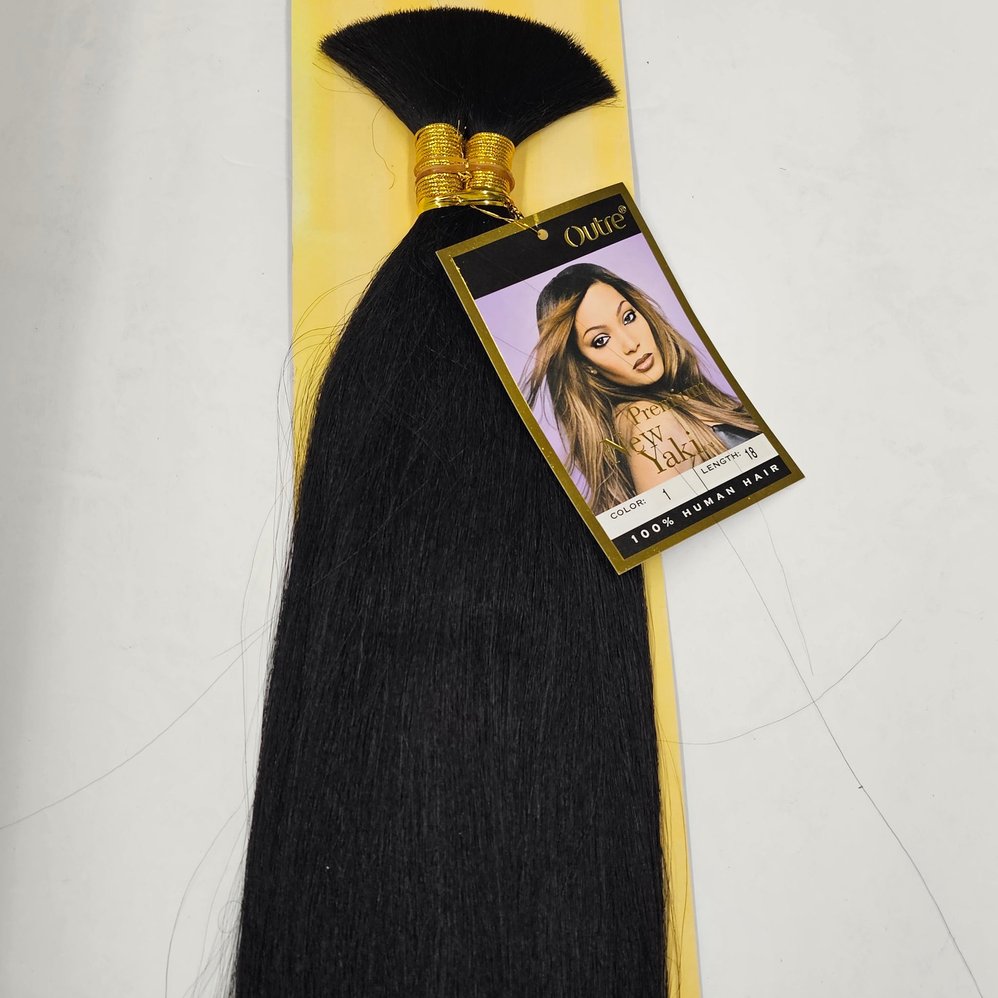 Tangle-free human hair premium new yaki bulk for braiding, straight image 8