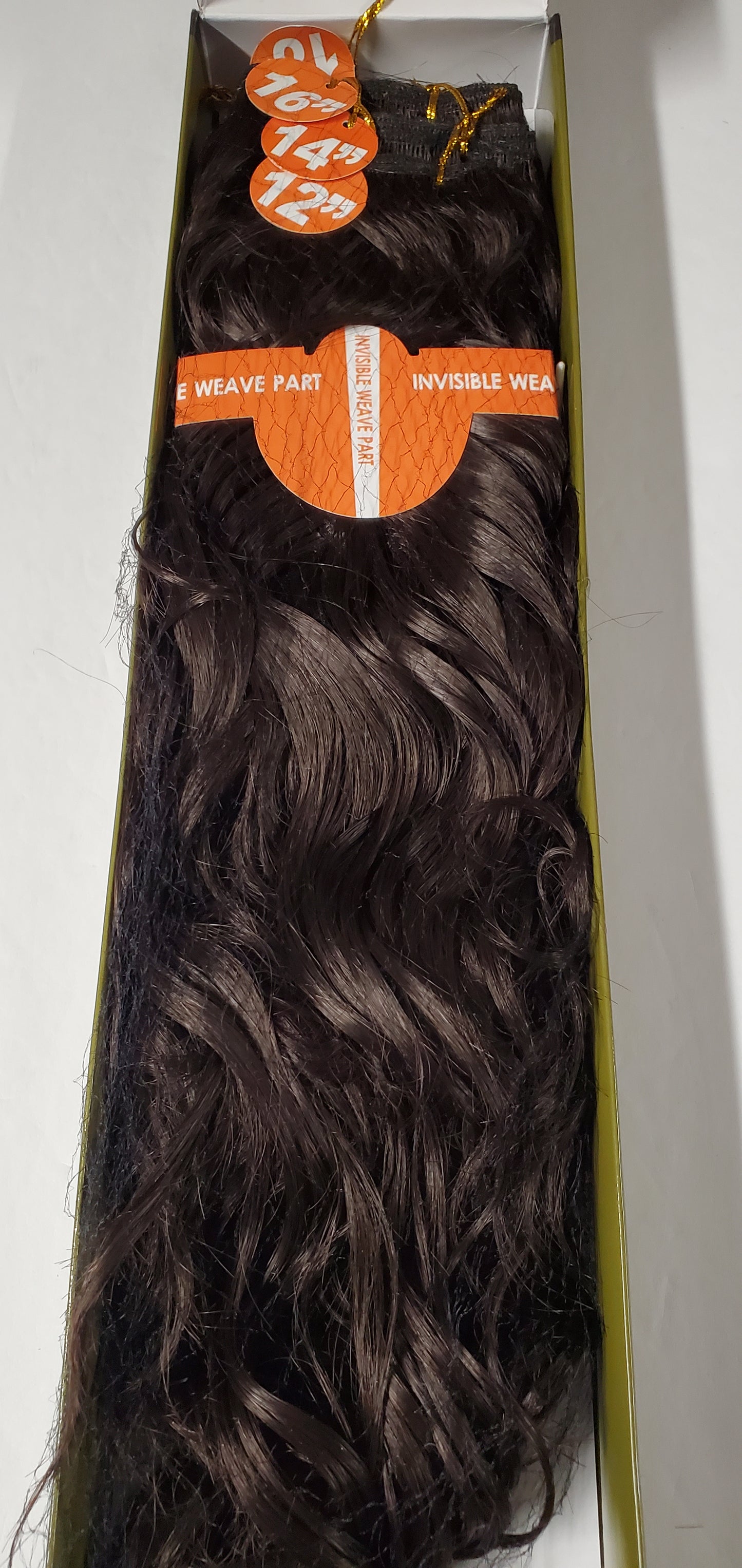Multi length hair extensions; natural French; curly; weft; sew-in; women image 2