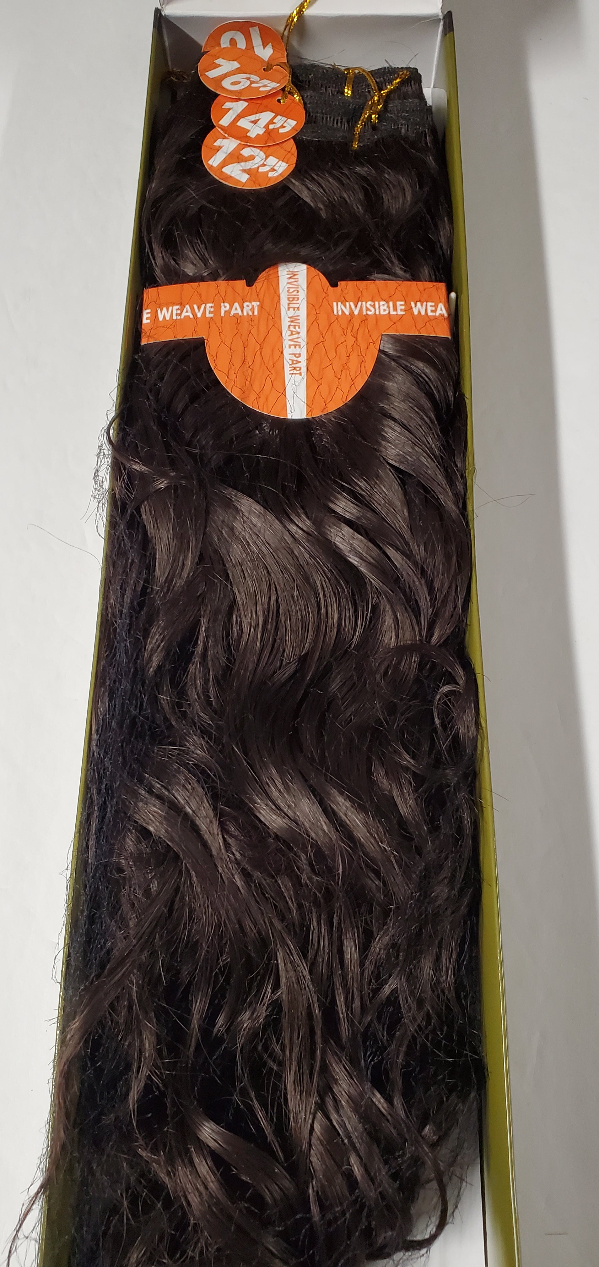 Multi length hair extensions; natural French; curly; weft; sew-in; women image 2