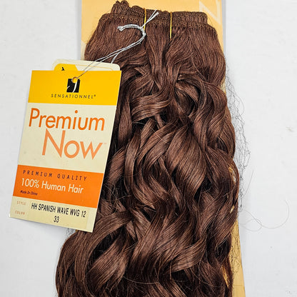 Human hair tangle-free spanish wave weave; curly sew-in weft. image 5