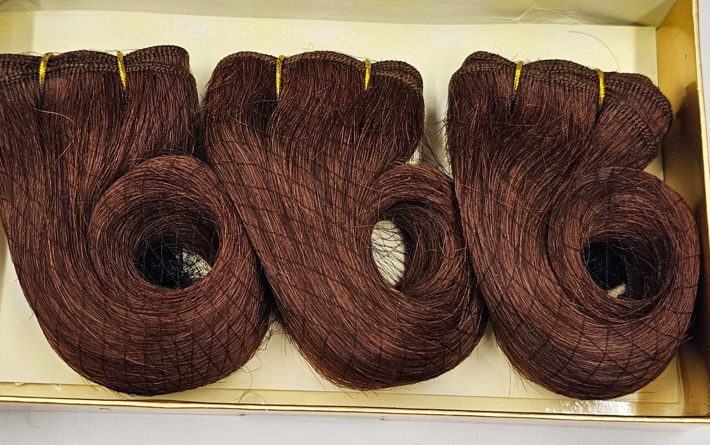 Curly human hair weave tangle-free for sew-in; 8 inch; 3pcs; wefts. image 2