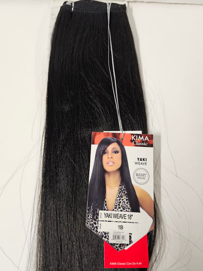 Remy touch human hair yaki weave for sew-in; straight image 2