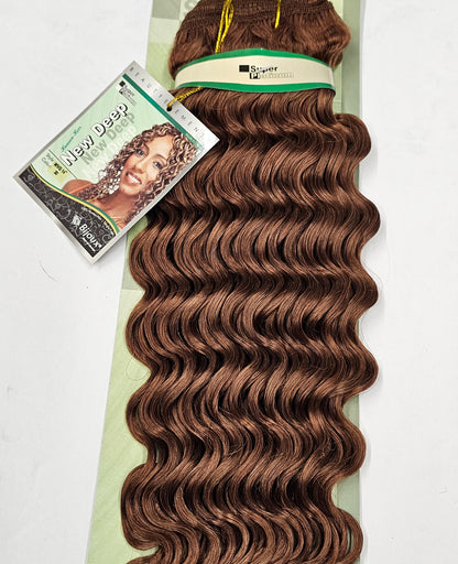 Curly human hair tangle-free new deep weave for sew-in; wefts. image 6