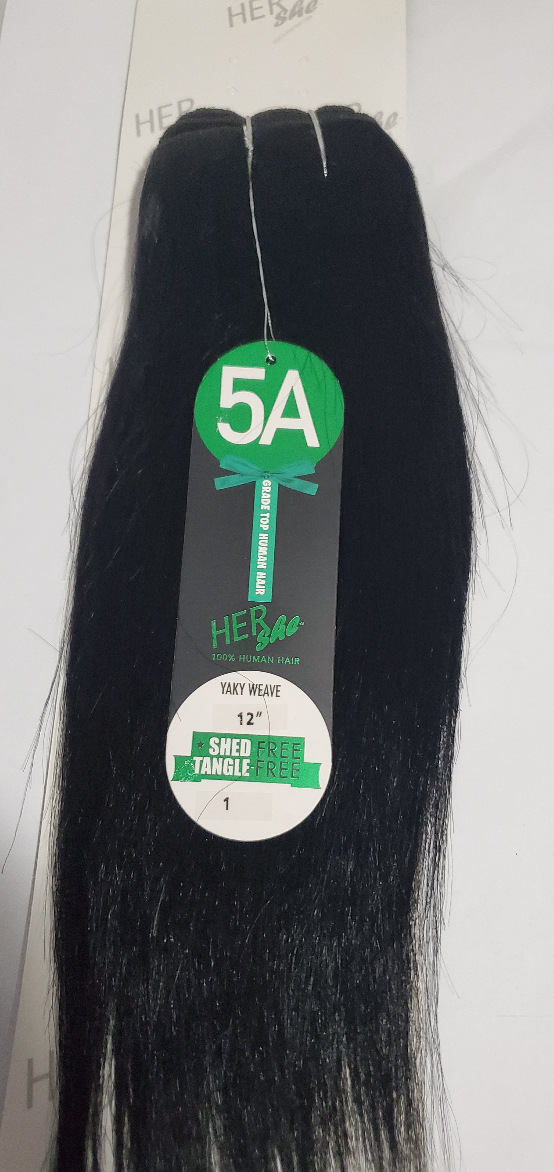 Human hair yaky weave 5A grade yaky weave; shed-free straight sew-in weft. image 2