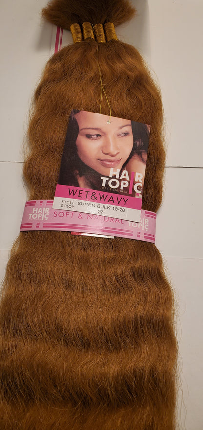 Human hair blended super bulk wet and wavy; tangle-free; braiding hair; soft and image 7