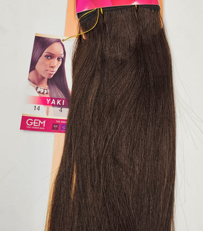 Human hair yaki weave argan oil smooth; shed-free straight sew-in weft. image 6