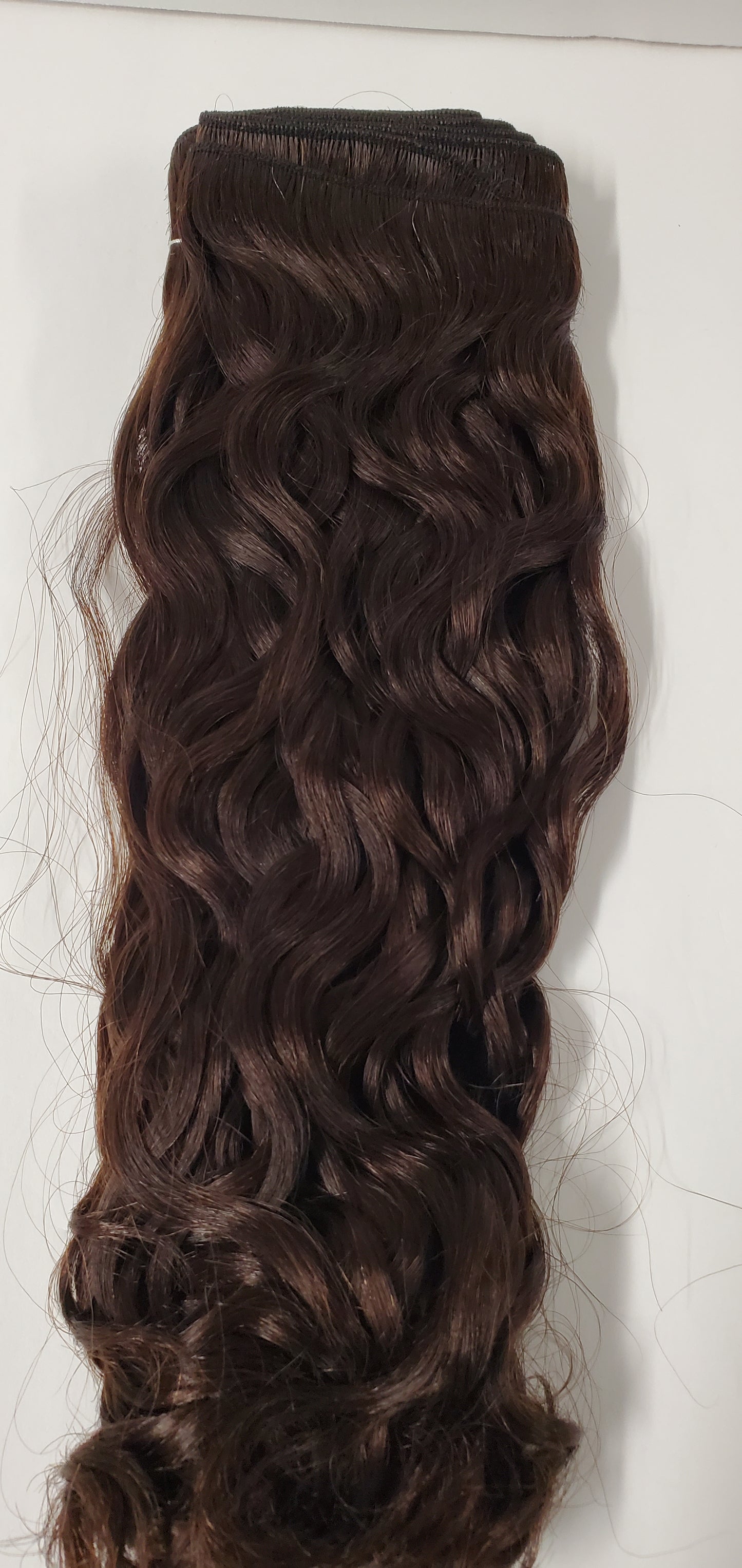 Human hair Spanish wave curly weave; platinum neutralized sew-in weft. image 3