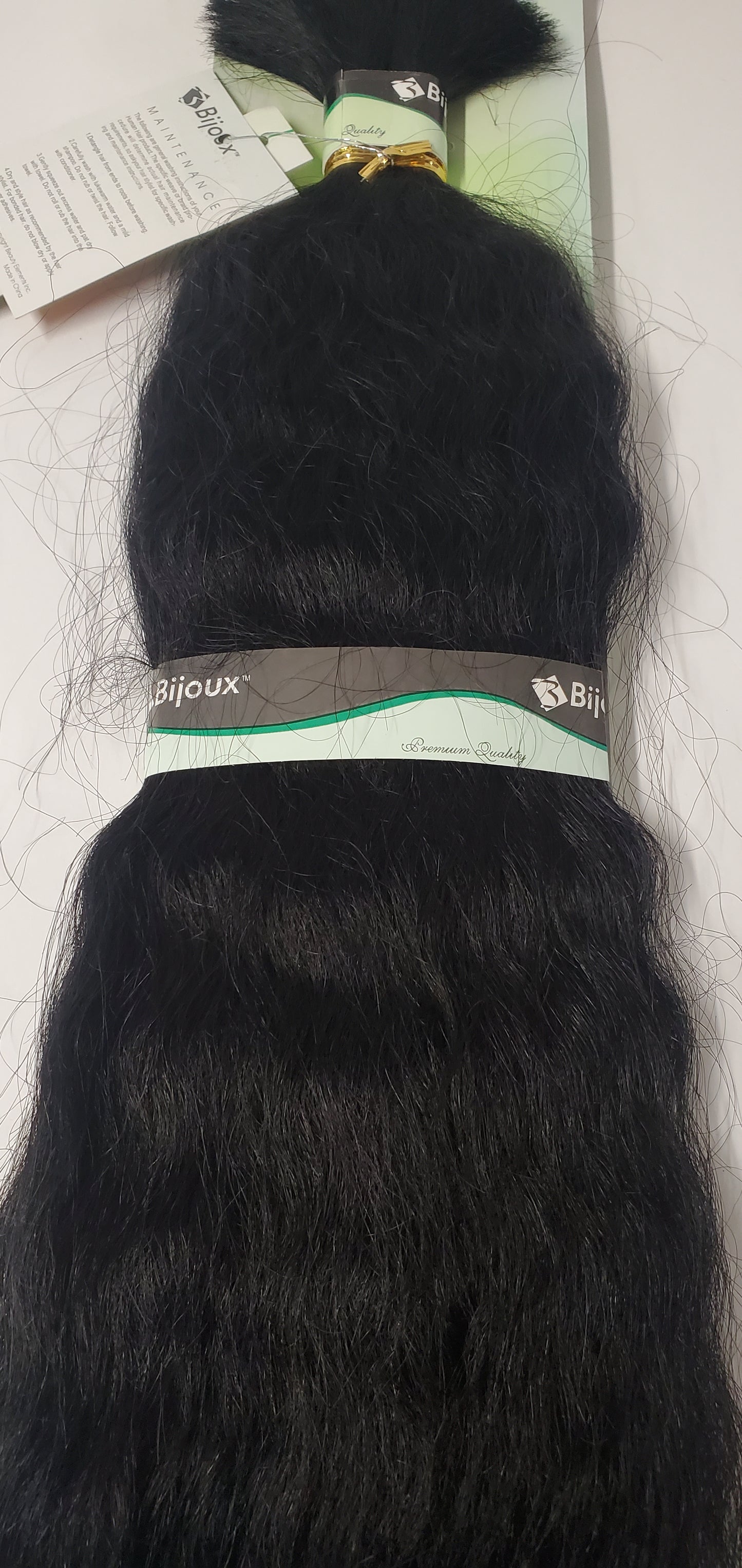 Human hair tangle-free super bulk wavy for  braiding; Bijoux image 3