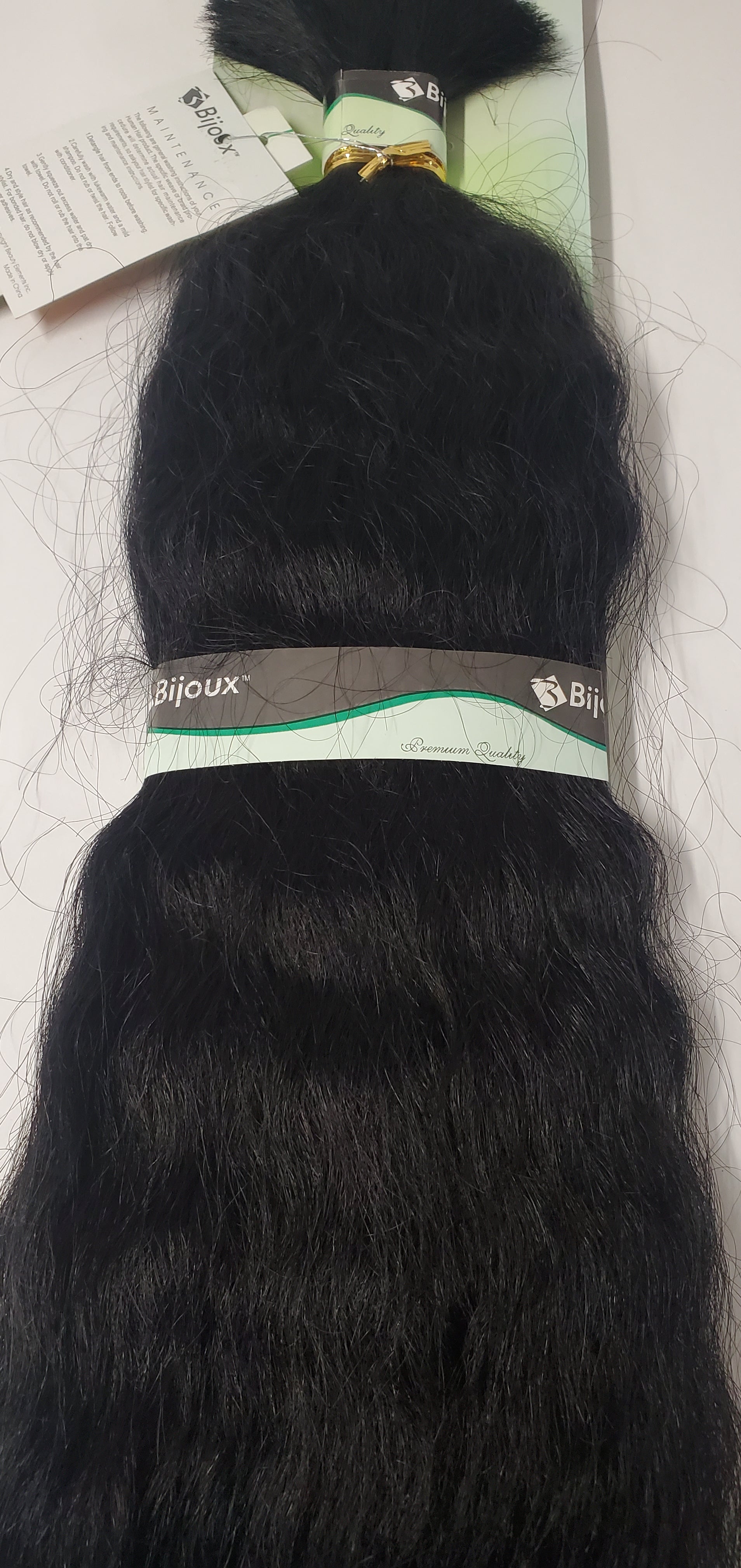 Human hair tangle-free super bulk wavy for  braiding; Bijoux image 3