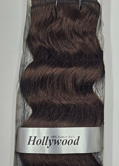 Human hair weave tangle-free Italian hi body wave; curly sew-in weft. image 2