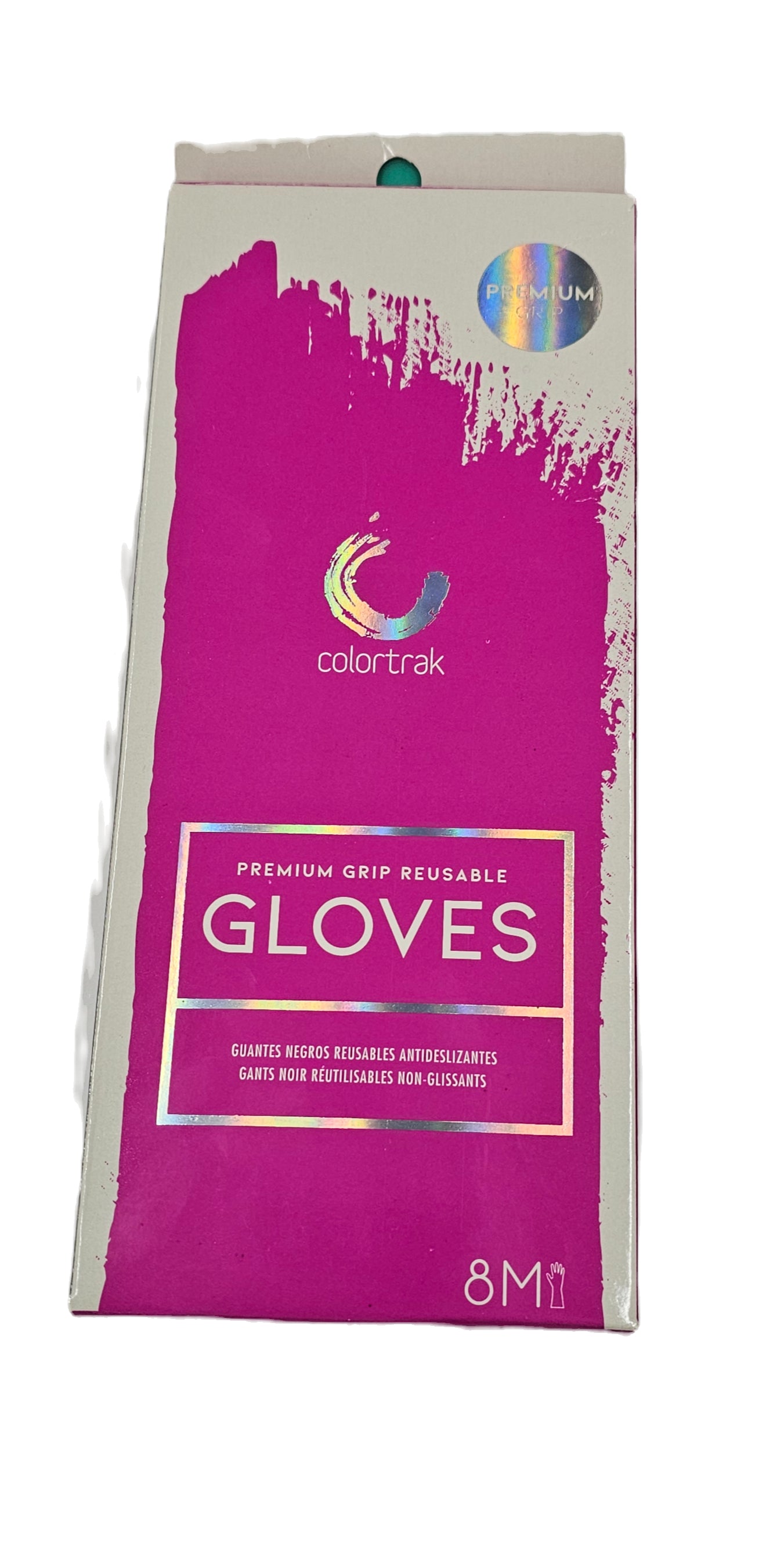 Premium grip reusable gloves; 8M; black image 2